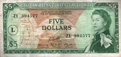 5 $ de Ste Lucie 1965